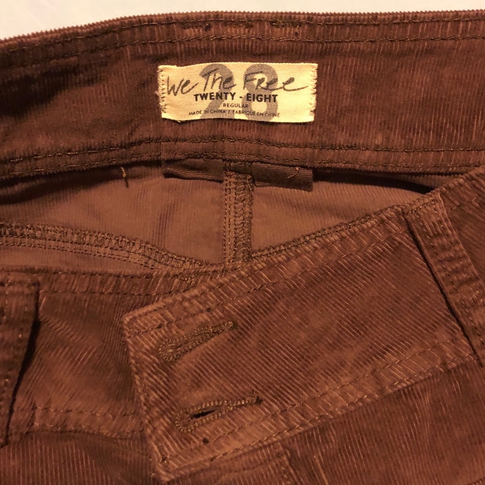 NWT! Free People corduroy Joanie cord brown mini skirt - Picture 6 of 9